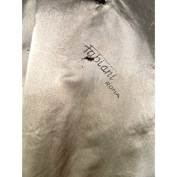 Vintage 60s Black Karakul Lamb Swing Coat Size Mink Collar Mod Glam Luxurious - Picture 12 of 14